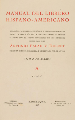 Manual del librero hispanoamericano